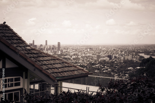 Wallpaper Mural old meets new view of Brisbane city from the mountain Torontodigital.ca