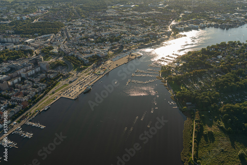 Rostock von oben, Stadthafen und Warnow