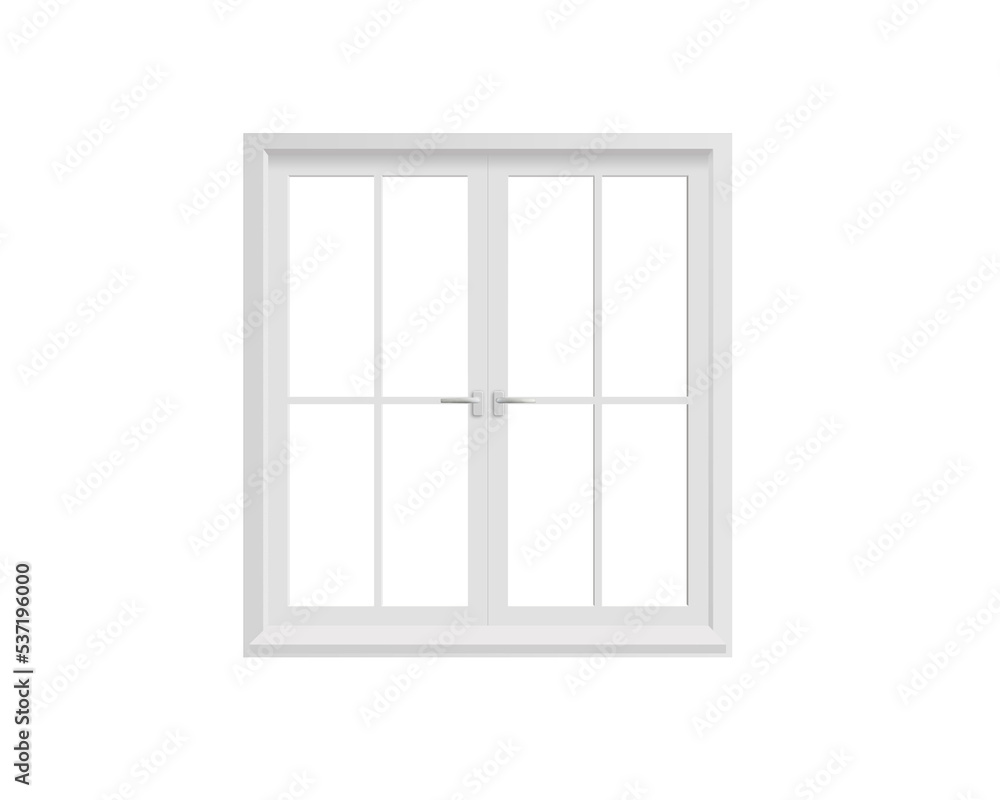 Isolated white window PNG transparent - obrazy, fototapety, plakaty 