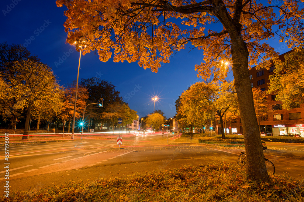 Fototapeta premium Hammerstrasse im Herbst