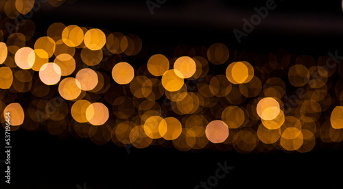 Fotografía Bokeh luces amarillas