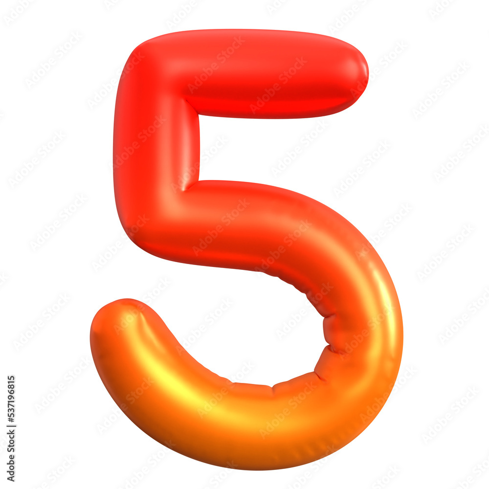3D Number 5
