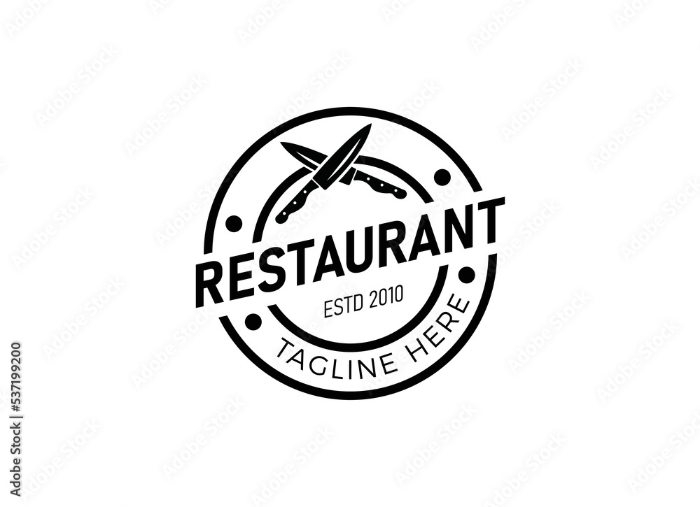 Modern logo of restaurant. Restaurant logo template. 