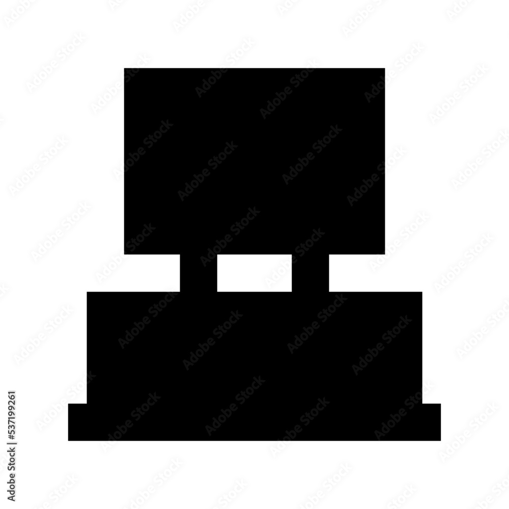Tv Stand Flat Vector Icon Tv Stand Flat Vector Icon