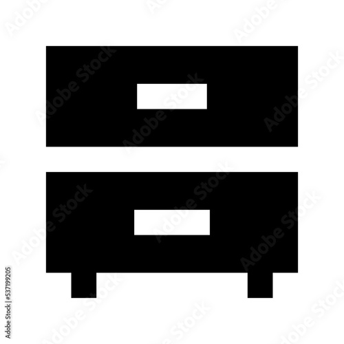 Chest of Drawers Flat Vector Icon