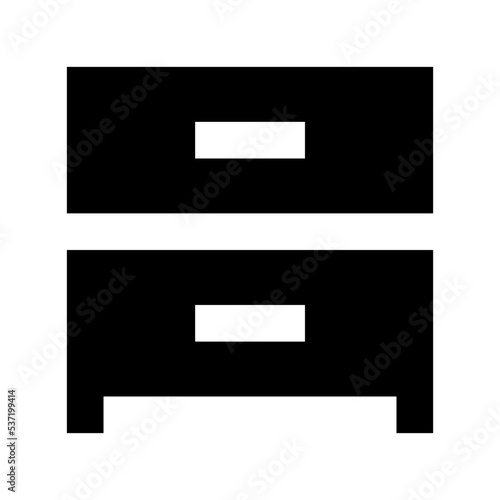 Chest of Drawers Flat Vector Icon