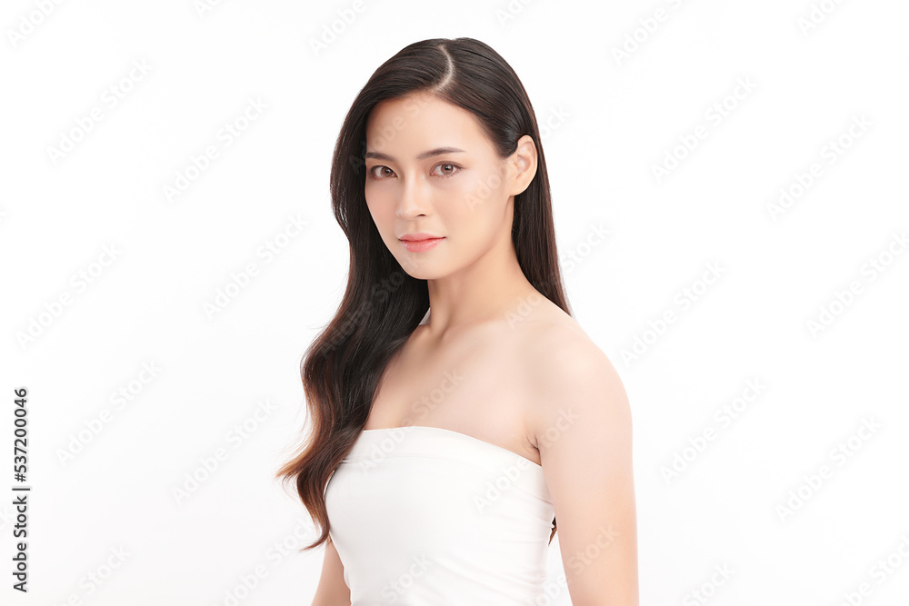 Beautiful young asian woman with clean fresh skin on white background, Face care, Facial treatment, Cosmetology, beauty and spa, Asian women portrait. Beautiful young asian woman with clean fresh skin on white background, Face care, Facial treatment, Cosmetology, beauty and spa, Asian women portrait.