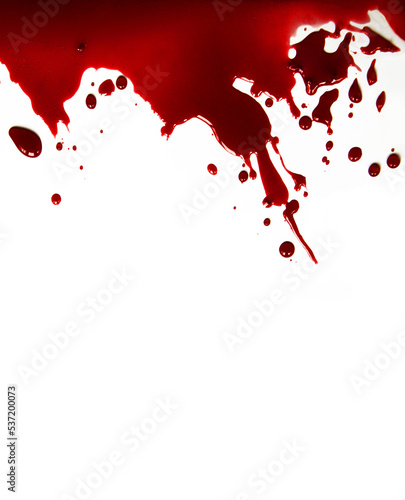 Obraz na płótnie Bloody drops isolated on white background