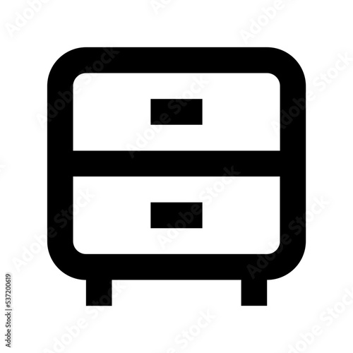 Chest of Drawers Flat Vector Icon