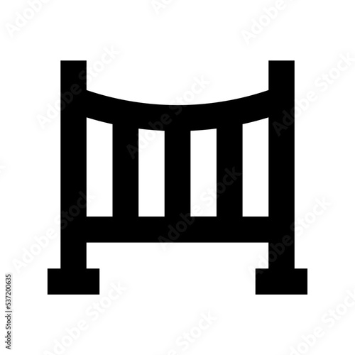 Baby Crib Flat Vector Icon