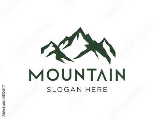 Logo design about Mountain on white background. created using the CorelDraw application.