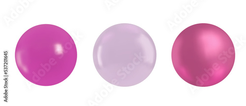 Set of bubbles pink chewing gum