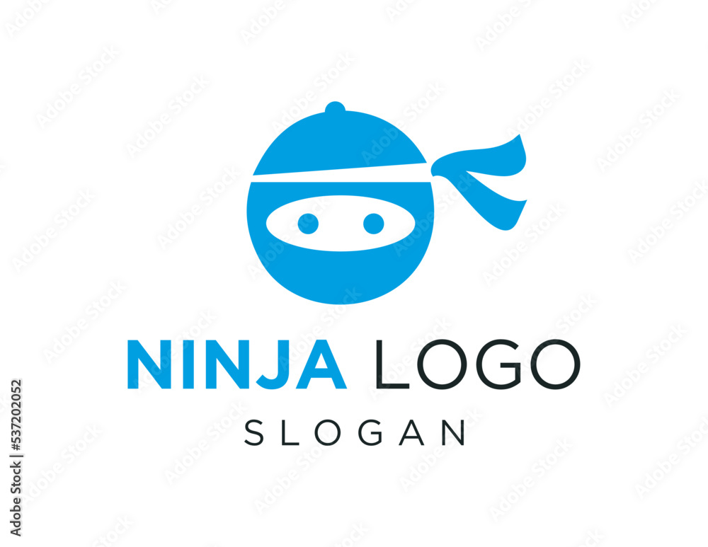 Logo design about Ninja on white background. created using the CorelDraw application.