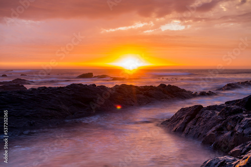 golden sunrise over the ocean