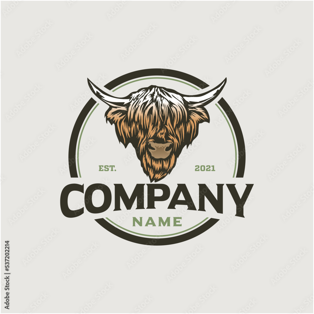 Fototapeta premium Cattle company logo design