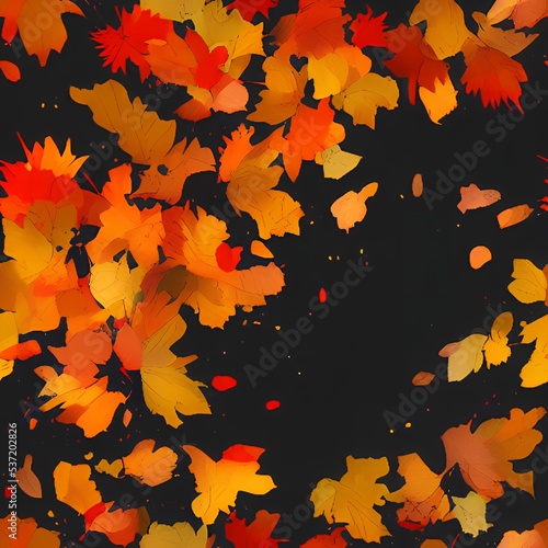 Autumn flower pattern, tile, seamless