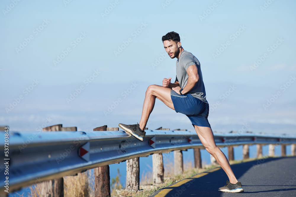 Health, man athlete and stretching outdoor for wellness, fitness and dedicated workout. Healthy male, relax trainer in sportswear or being focus, doing warm up or strong cardio for training exercise. Health, man athlete and stretching outdoor for wellness, fitness and dedicated workout. Healthy male, relax trainer in sportswear or being focus, doing warm up or strong cardio for training exercise.