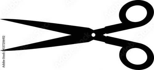 Scissors silhouette vector icon. Cutting symbol.