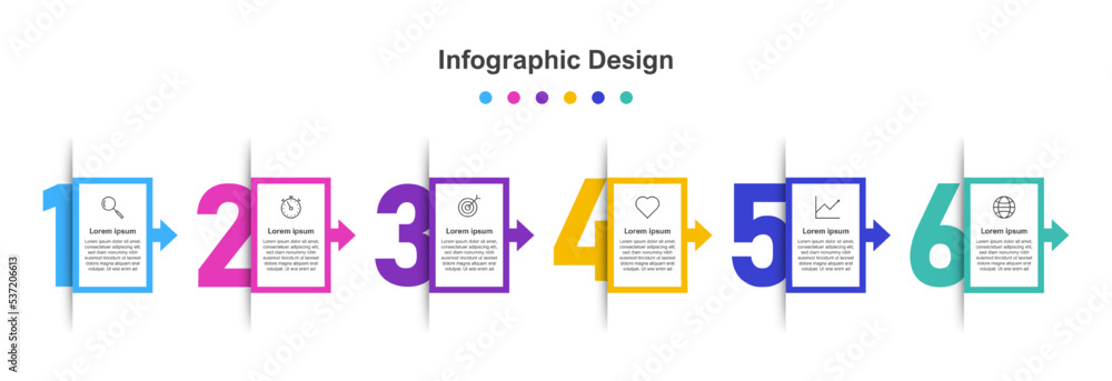 Colorful abstract business infographic template