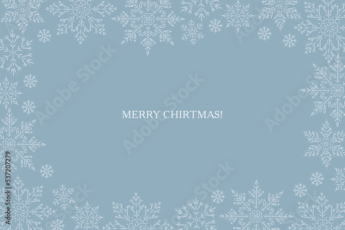 Christmas stylish decor for cards, banners, invitations. Overlay horizontal frame. Vector flat outline illustration. Line art.