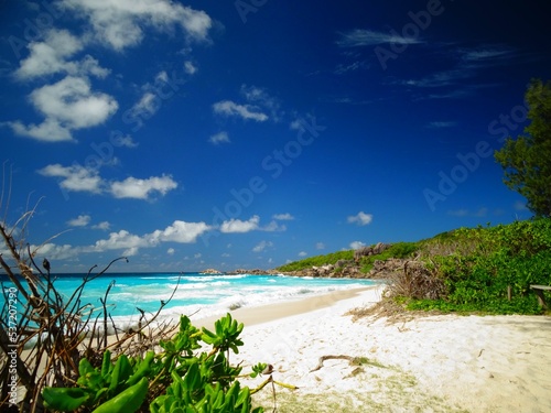 Seychelles - La Digue Island - large cove or grande anse