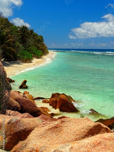 Seychelles - La Digue Island - handle ants and caiman cove or fourmis cove