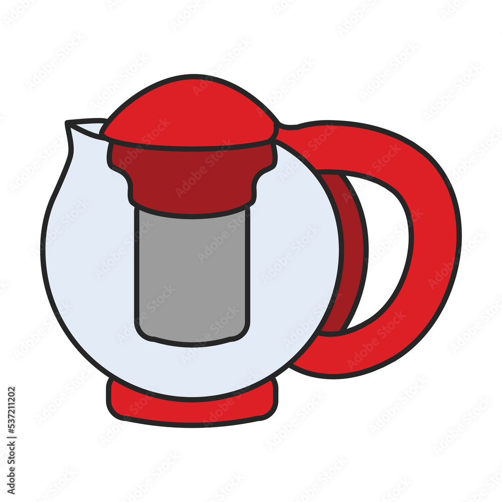 Obraz premium Teapot vector icon.Color vector icon isolated on white background teapot.