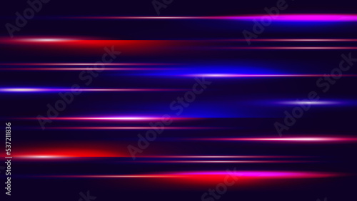 Modern abstract high-speed technology movement. Dynamic motion light trails with motion blur effect on dark background. Futuristic, technology pattern for banner or poster design.