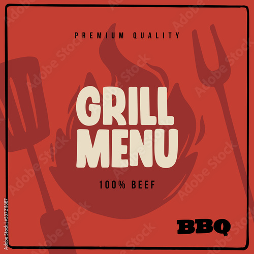 Bbq vector hand drawn illustration set. Grill BBQ doodle illustration.