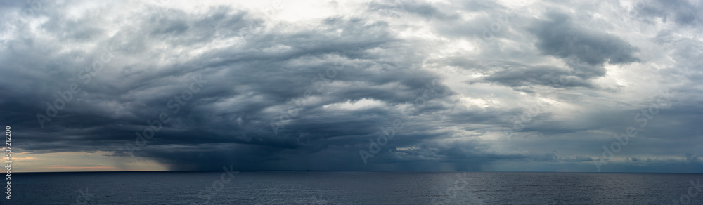 Dramatic sky and clouds during a storm over Mediterranean Sea, Valencia, Spain, Europe Dramatic sky and clouds during a storm over Mediterranean Sea, Valencia, Spain, Europe