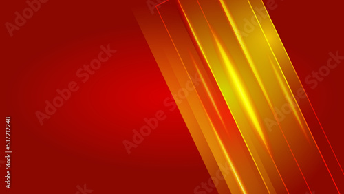 Modern red orange abstract high-speed light effect. Technology futuristic dynamic motion on blue background. Movement pattern for banner or poster design background concept.