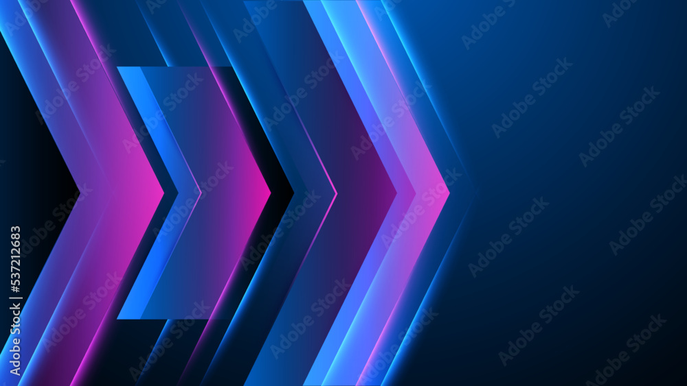 Fototapeta premium Modern abstract high-speed arrows light effect movement. Technology futuristic dynamic motion for banner or poster design background concept.