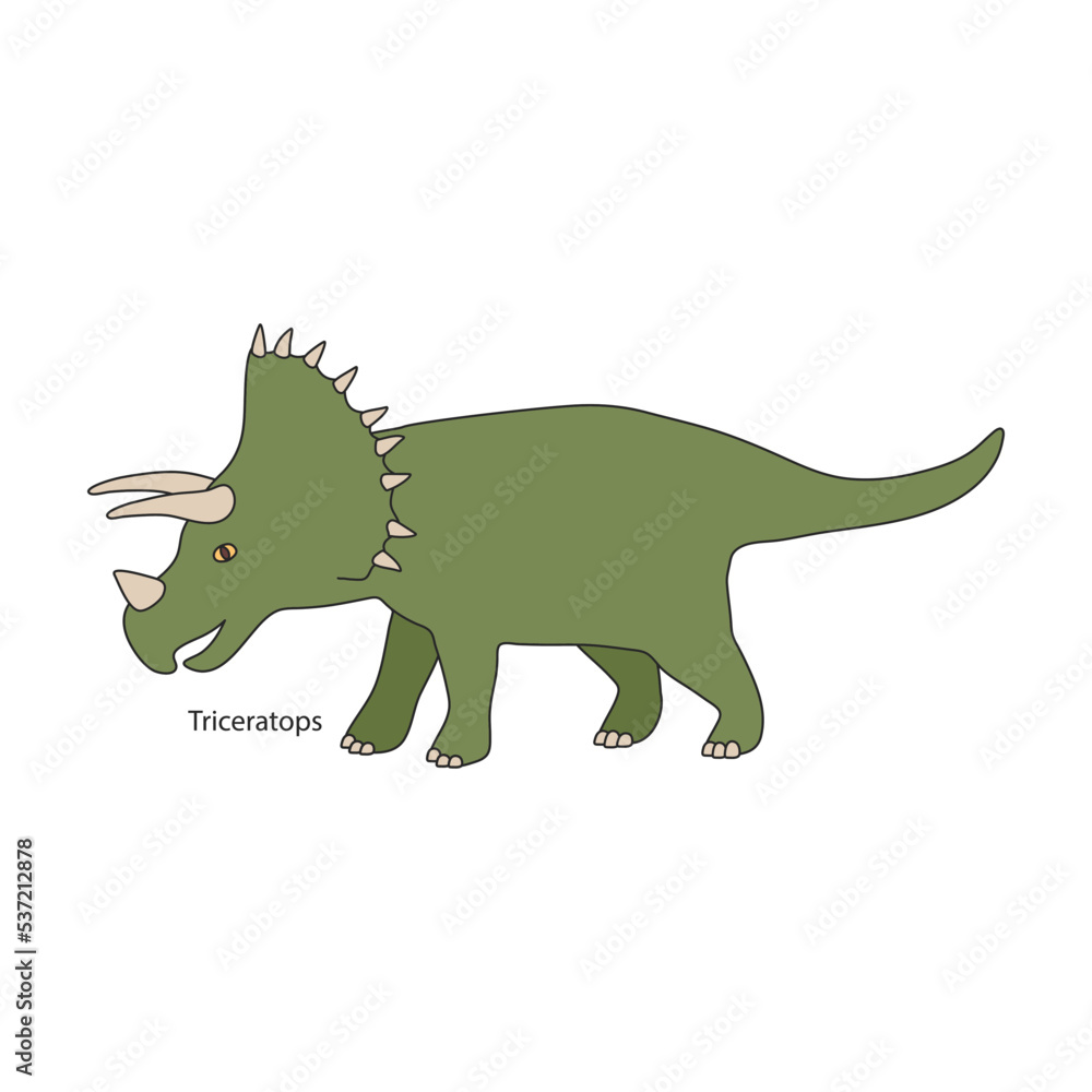 Fototapeta premium Ancient dinosaur vector icon.Color vector icon isolated on white background ancient dinosaur.
