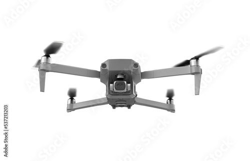 Aerial drone 3D rendering isolated on transparent background
