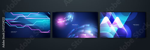 Modern abstract high-speed movement. Dynamic motion light trails with motion blur effect on dark background. Futuristic, technology pattern for banner or poster design.