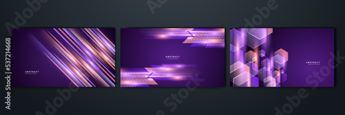 Modern abstract high-speed light effect. Technology futuristic dynamic motion on blue background. Movement pattern for banner or poster design background concept.