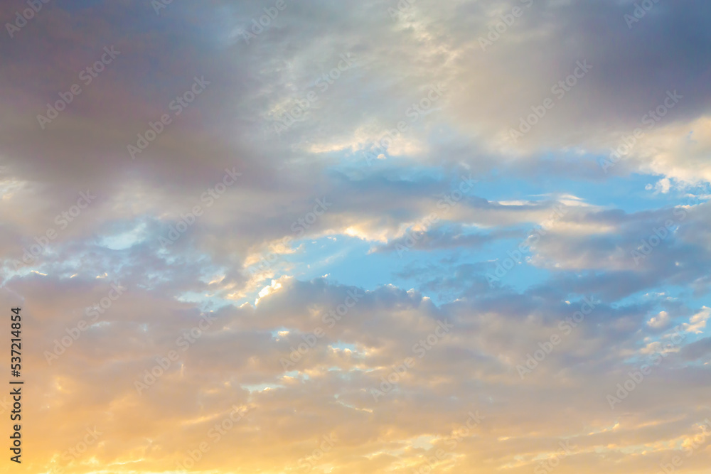 Tender and beautiful clouds at sunrise, pastel colors. Atmosphere background Tender and beautiful clouds at sunrise, pastel colors. Atmosphere background