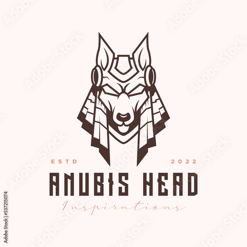 anubis logo template. anubis character vector logo.