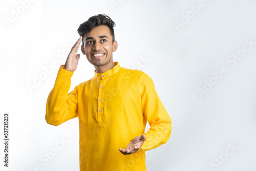 young indian man on traditional wear