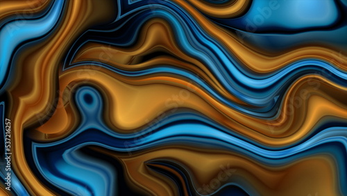 Blue and bronze glossy abstract geometric background