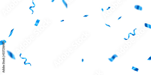 Blue Confetti Background For Decoration Various Festive Celebrations Vector Illustration