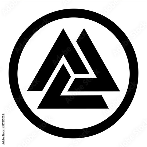 Valknut, Norse mythology, Celtic symbol, vector, isolated