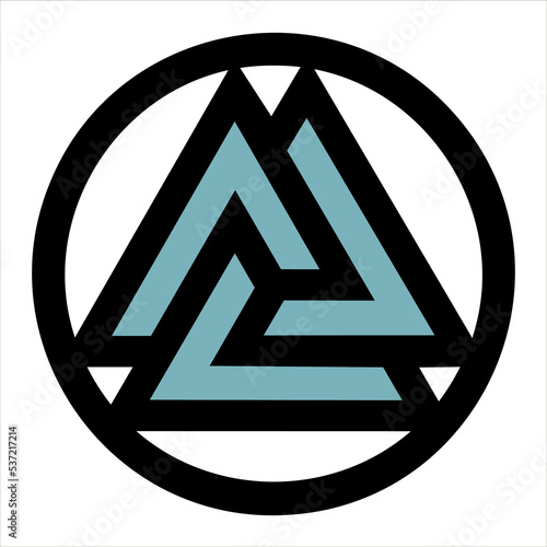 Valknut, Norse mythology, Celtic symbol, vector, isolated