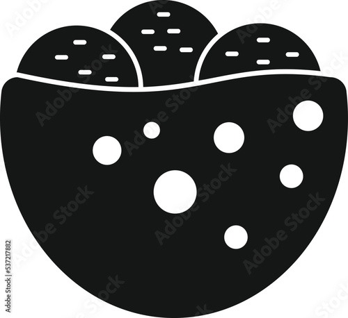Falafel pita icon simple vector. Arabic cooking. Vegan fresh