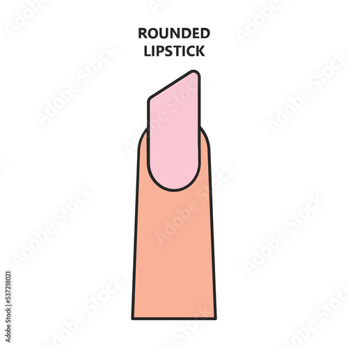 Shape nail vector icon.Color vector icon isolated on white background shape nail.