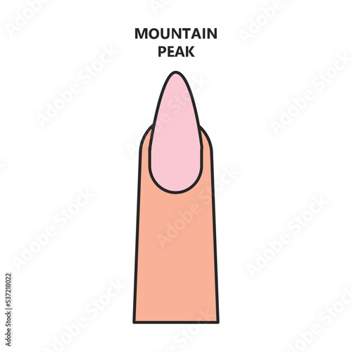 Shape nail vector icon.Color vector icon isolated on white background shape nail.