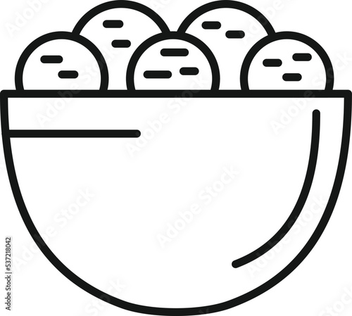 Celebration falafel icon outline vector. Cooking delicious. Fresh wrap