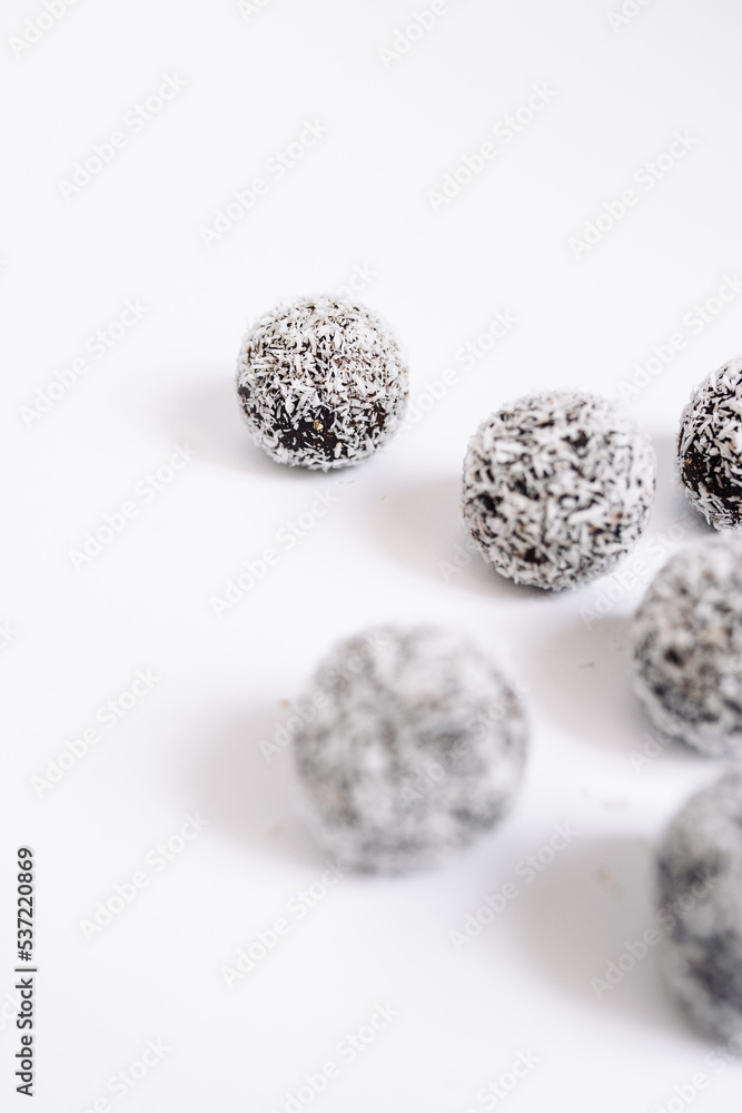 Composition of delicious chocolate candies, sweet dessert Composition of delicious chocolate candies, sweet dessert
