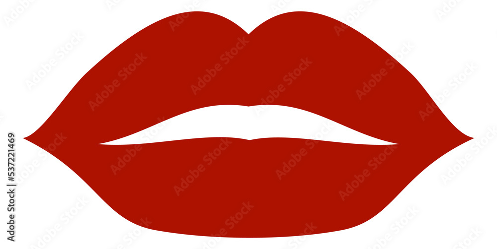 Red kiss mark. Woman lips with bright lipstick Red kiss mark. Woman lips with bright lipstick