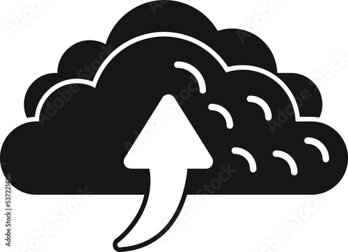 Cloud repost icon simple vector. Report chart. Data document